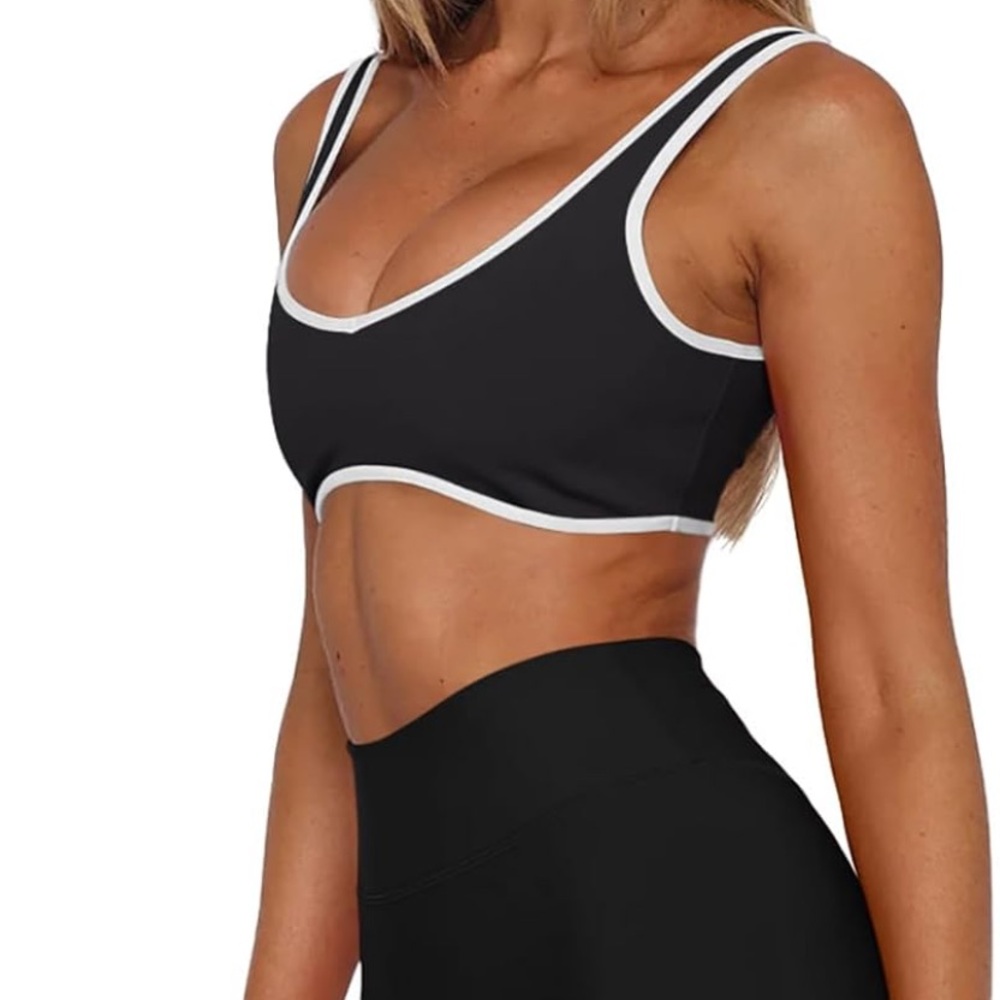 LASLULU Sexy Sports Bras for Women V Neck padded size xxlarge (NWT)